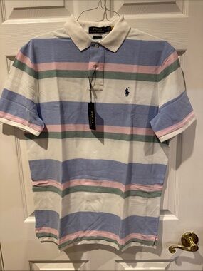 Polo by Ralph Lauren Polo with White, Blue, Pink & Green Stripes